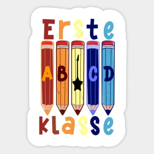 1. Klasse Rockgitarre Schulbeginn T shirt Sticker